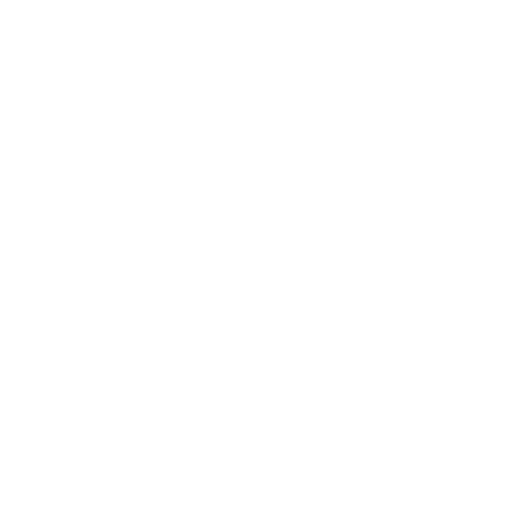 A white outline of a plate, fork and knife used as a symbol for restaurants that are members of the Paducah Hospitality Association.